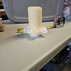 Milk Glass Candle Holder