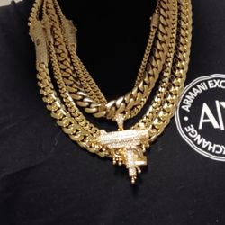 14 Over Stainless Steel Miami Cuban Link Chains  45 Dollars Each Pick Up Only