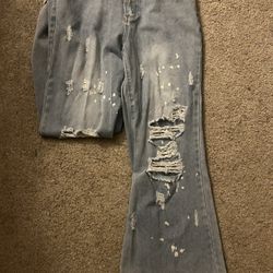 baggy denim jeans blue