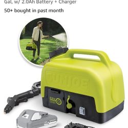 Sun Joe 24V WA24C-LTE IONMAX Cordless Go-Anywhere Portable Sink/Shower Spray Washer Kit, 5 Gal, w/ 3.0Ah Battery  (Used)