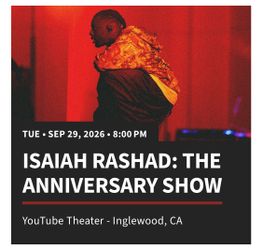 Isaiah Rashad: The Anniversary Show Tickets