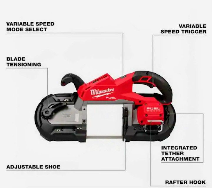 M18 FUEL 18V Lithium-Ion Brushless Cordless Deep Cut Band Saw Includes Battery And Battery Charger