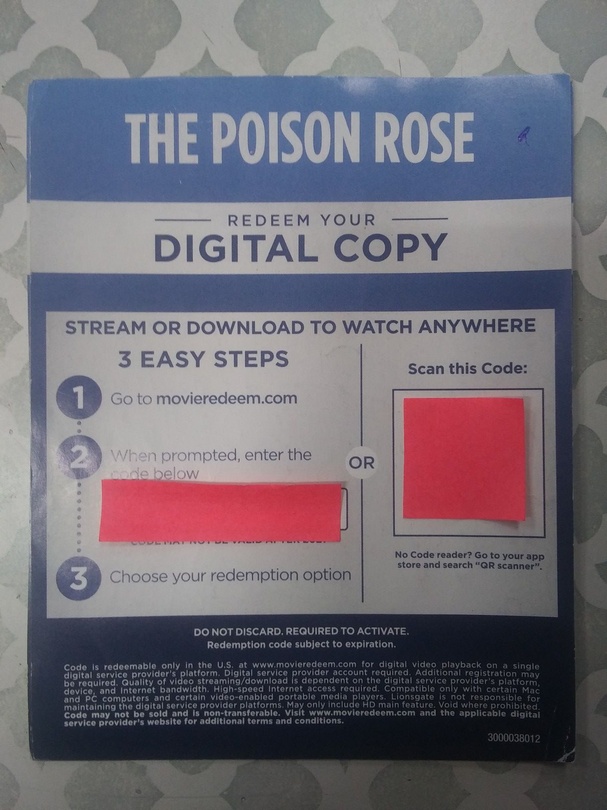 The poison rose digital movie