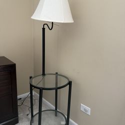 Corner Table With Lamp