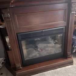 Fake fireplace with heater