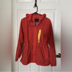 G.H.Bass Women's Anorak Water Resistant  Jacket w/Zippered Pockets, Size: S