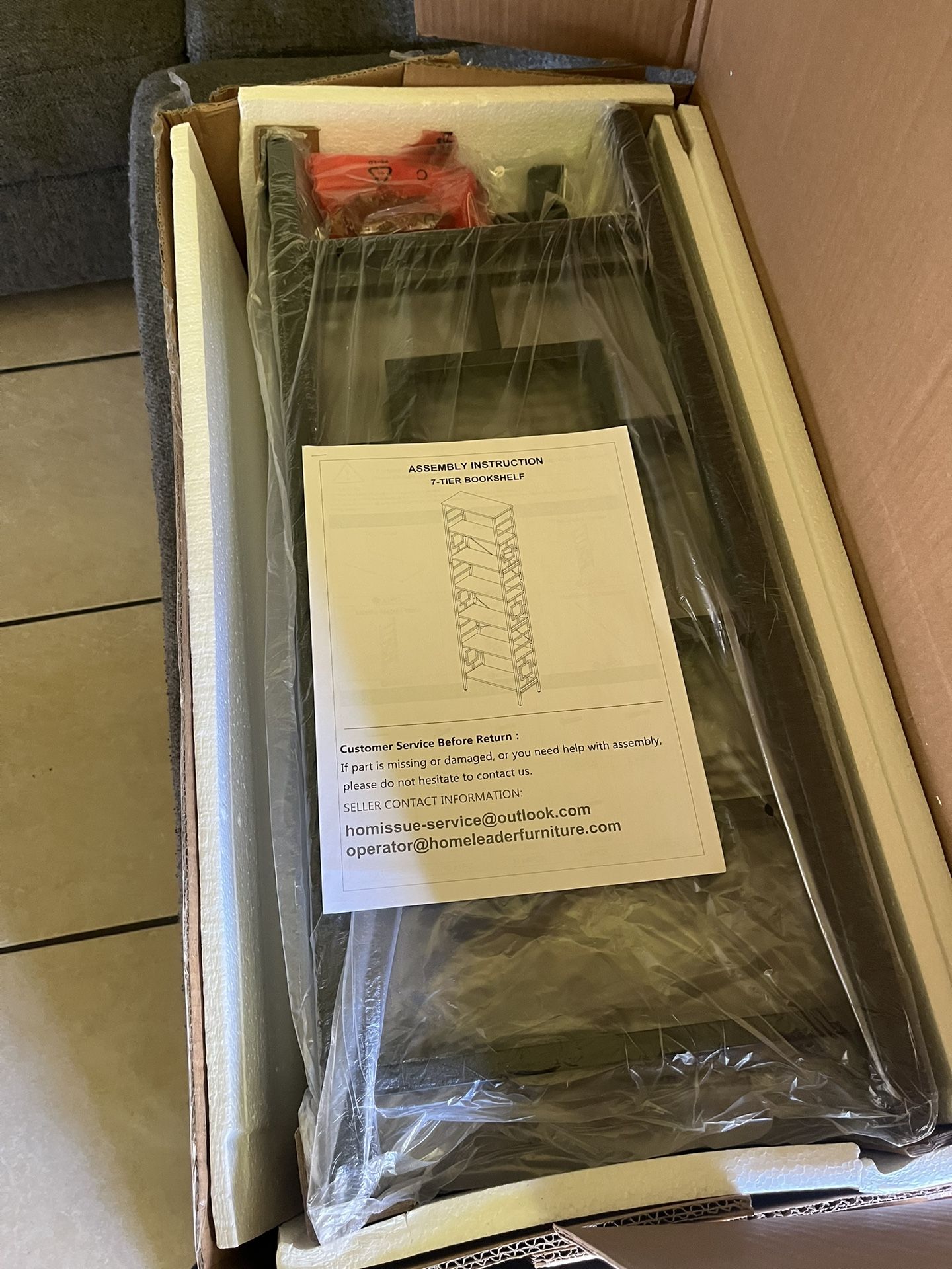 Homissue 7-tier Book Shelf