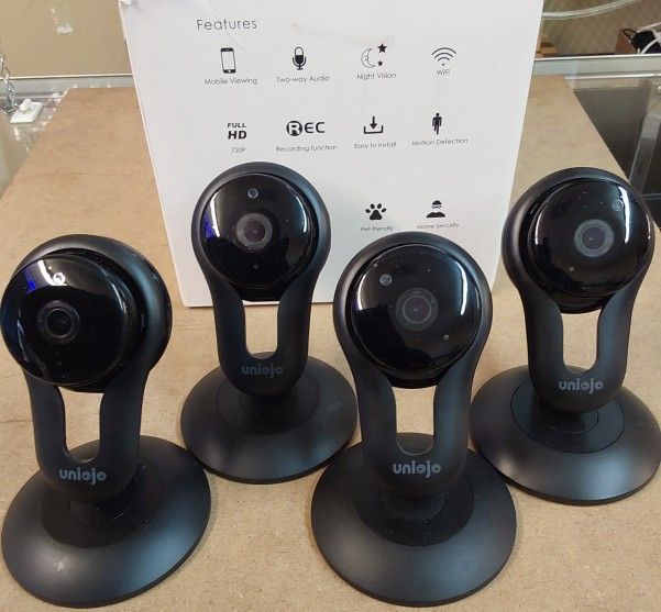 4 Pack, Uniojo Indoor Wi-Fi Security Camera's