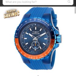 Invicta Aviator Men's Watch - 50mm, Blue  Brand New in box Never Worn 