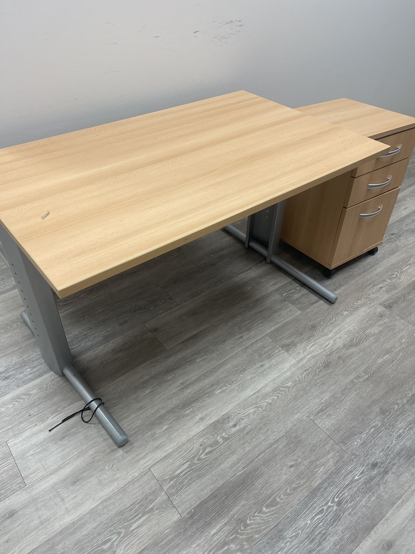 Desk And File Cabinet