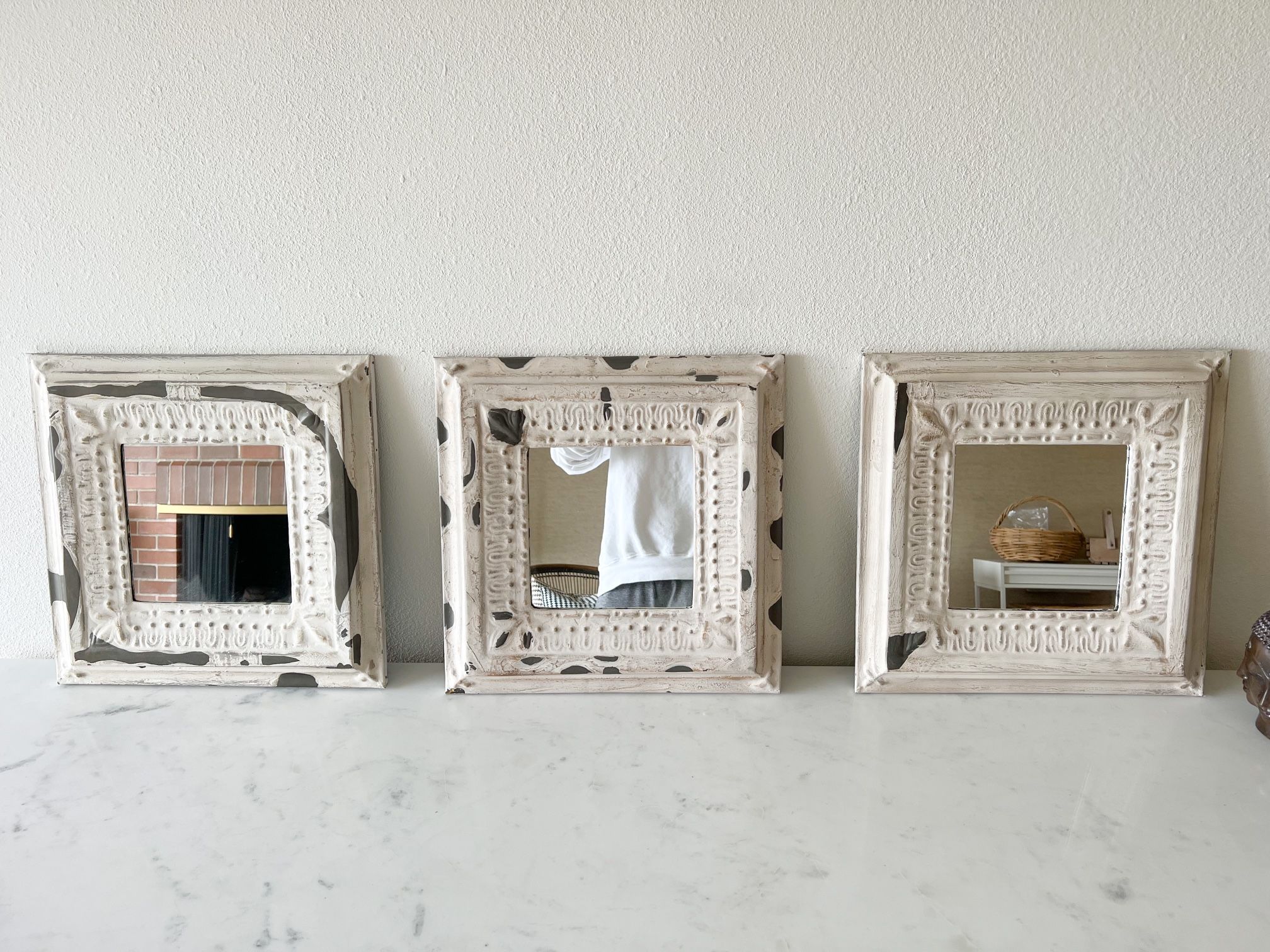 3 Distressed Mirrors