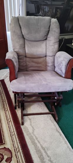 Grey rocking chair