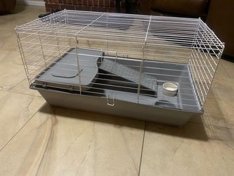 Small Animal Cage with Ramp and Bowl