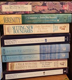 Meditation books for people in recovery, $5 each