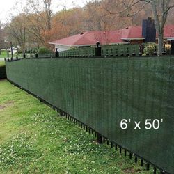 6x50 Privacy Fence Screen - GREEN