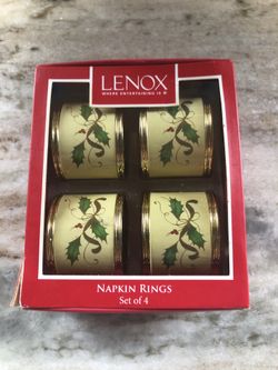 Lenox napkin rings