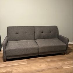Modern Gray Convertible Sleeper Sofa / Futon – Great Condition