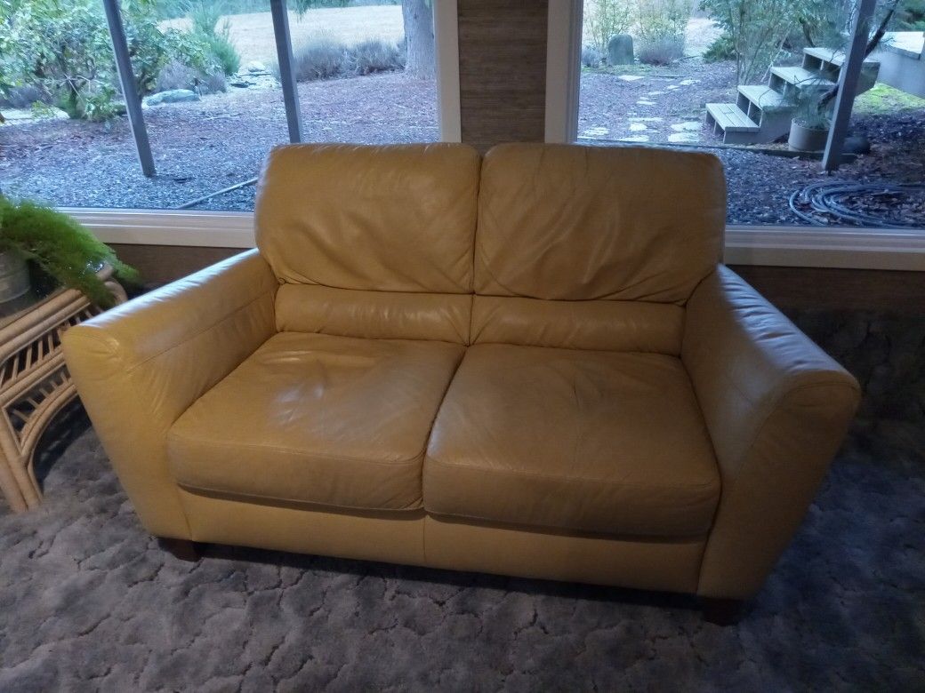 LEATHER LOVESEAT