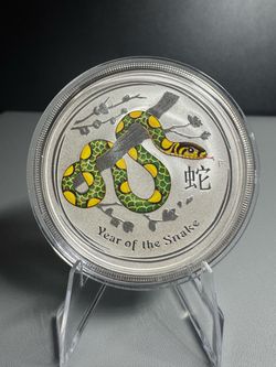 2013 Perth Mint Year of Snake 1 oz Silver Colorized Coin
