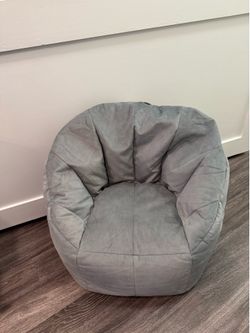 Big Joe Milano Bean Bag Chair, Plush Soft Polyester, Gray