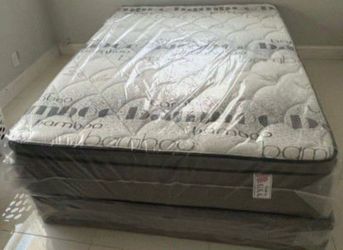 NEW MATTRESS QUEEN SIZE PILLOW TOP WITH BOX SPRING