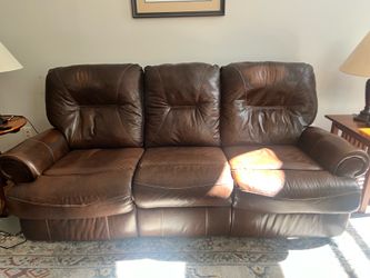 Leather Sofa with Relining seats