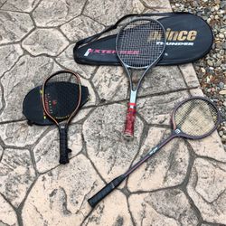 Tennis., squash and Racquet ball rackets all 3 are for $25