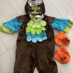 Baby Infant Toddler What a Hoot Halloween Costume Owl Like New