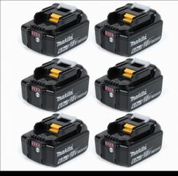 Makita 18V 6.0Ah Lithium-Ion Batteries – Set of 6