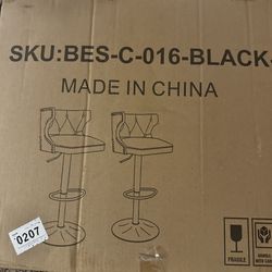 BL820 Black V Bar Stool Set of 2