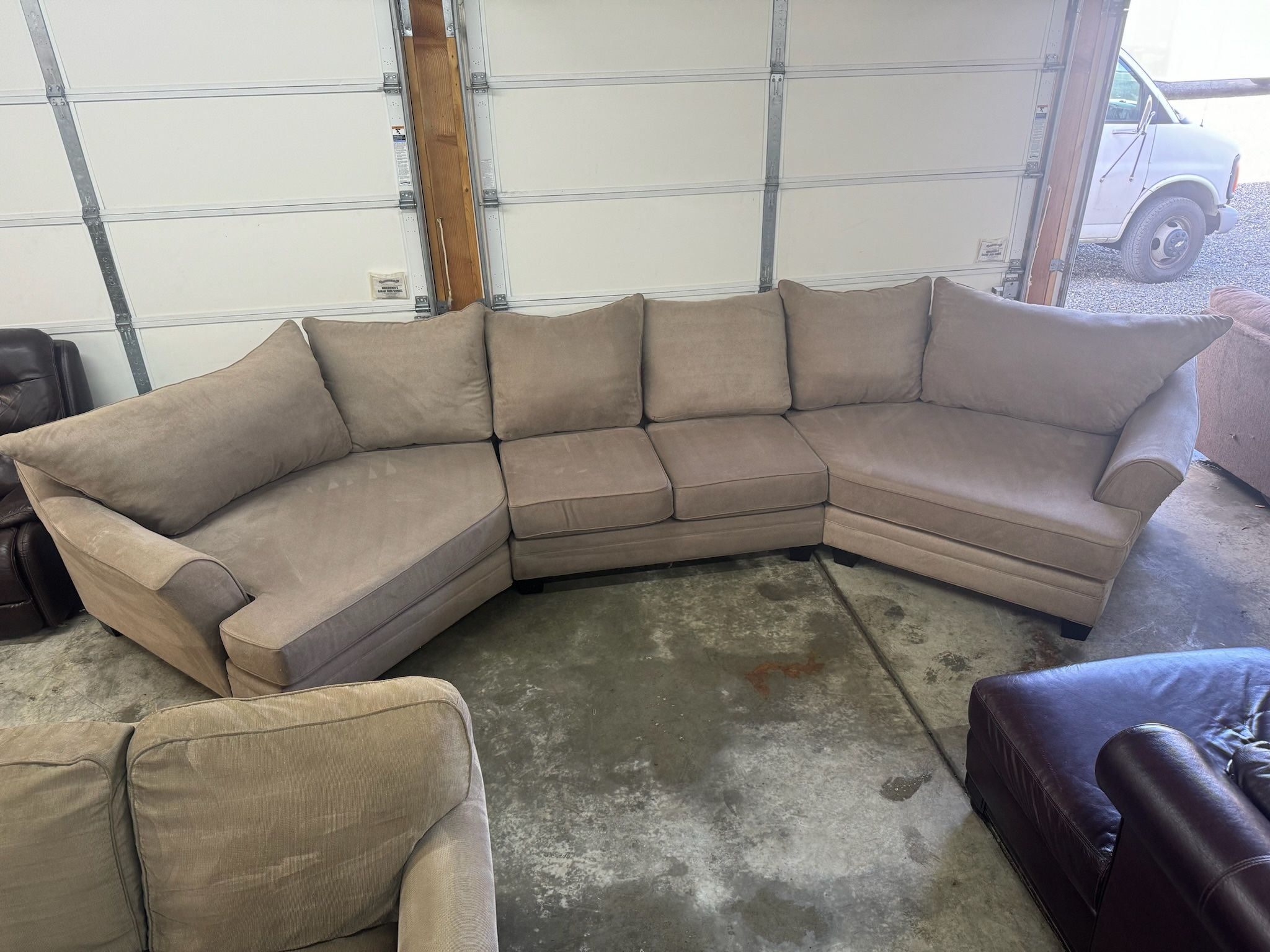 Grey Lounge Sectional Wrap Around Couch “WE DELIVER”