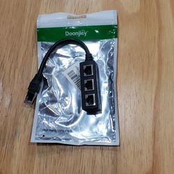 RJ45 Ethernet Network Multi Splitter Cable Extender Adapter Connector 1 to 3 way for fast internet.. New excellent condition.  More Available.  
