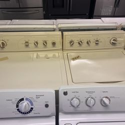 Kitchen Aid Washer Dryer Set Used Beige 