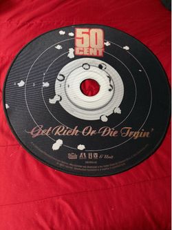 50 cent get rich or die trying cd rug / poster