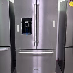 KitchenAid 23.8 cu. ft. French Door Refrigerator in PrintShield Stainless Steel, Counter Depth