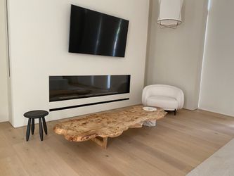 jonkendall Live Edge Burl/Calacatta Gold Coffee Table
