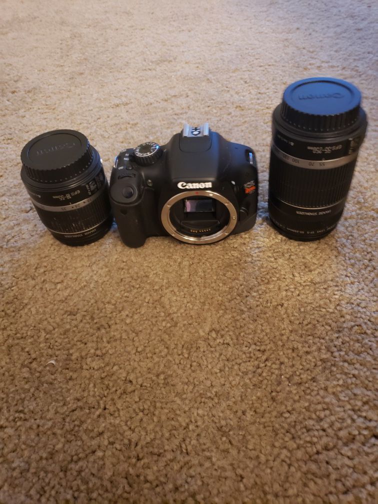 Canon t21 with two lenses