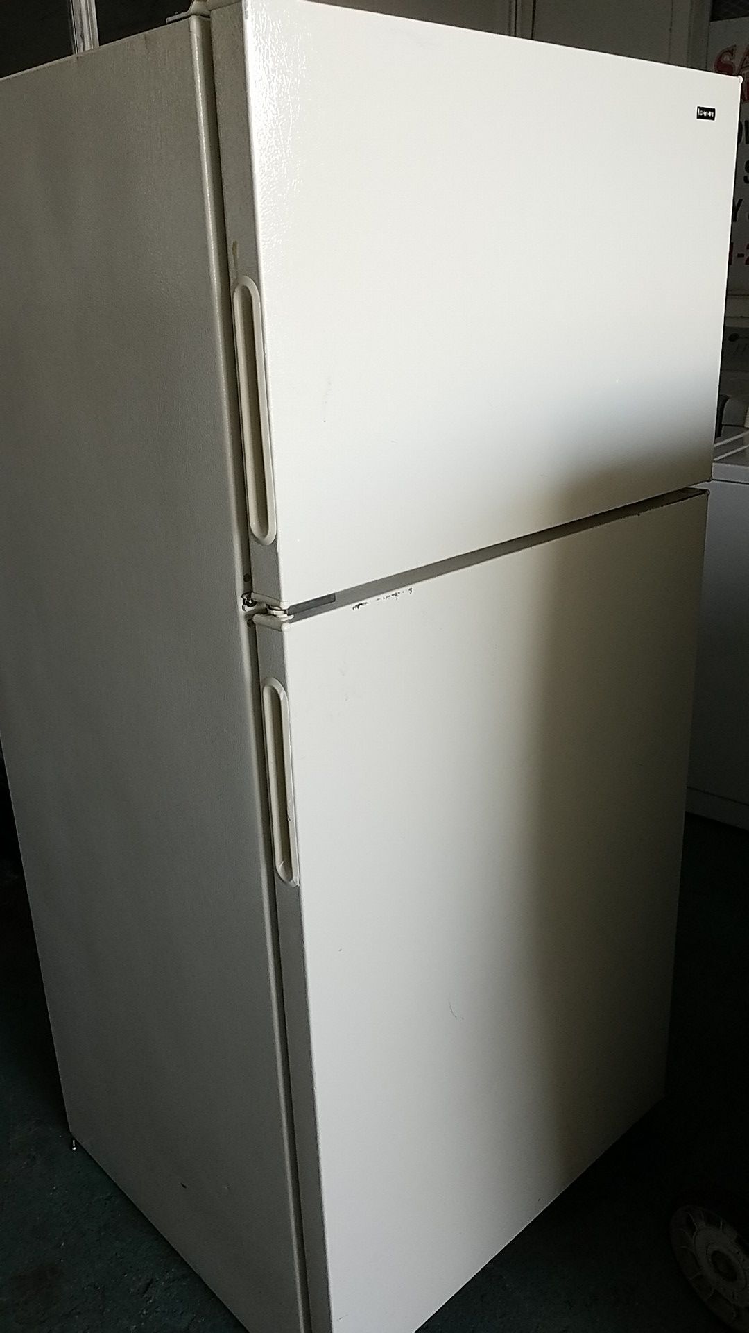 Small refrigerator almond color