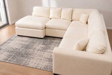 Brand New Modern Cream Modular Sectional Sofa