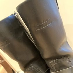 Harley-Davidson Mens 9.5 US Weatherproof Black Leather Motorcycle Boots, 95353