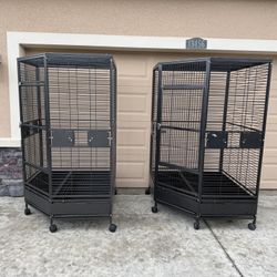 2 A&E XL Corner Macaw Cages 