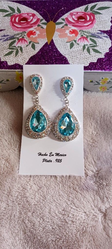 Bello Arete Para Fiesta Plata Mexicana 925