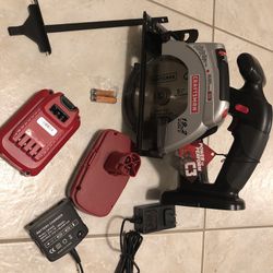 Craftsman 51/2 Cordless Trim Saw 19.2v with 20v adapter and battery