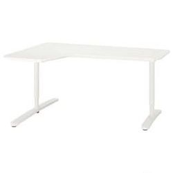 White Ikea Bekant Left corner desk