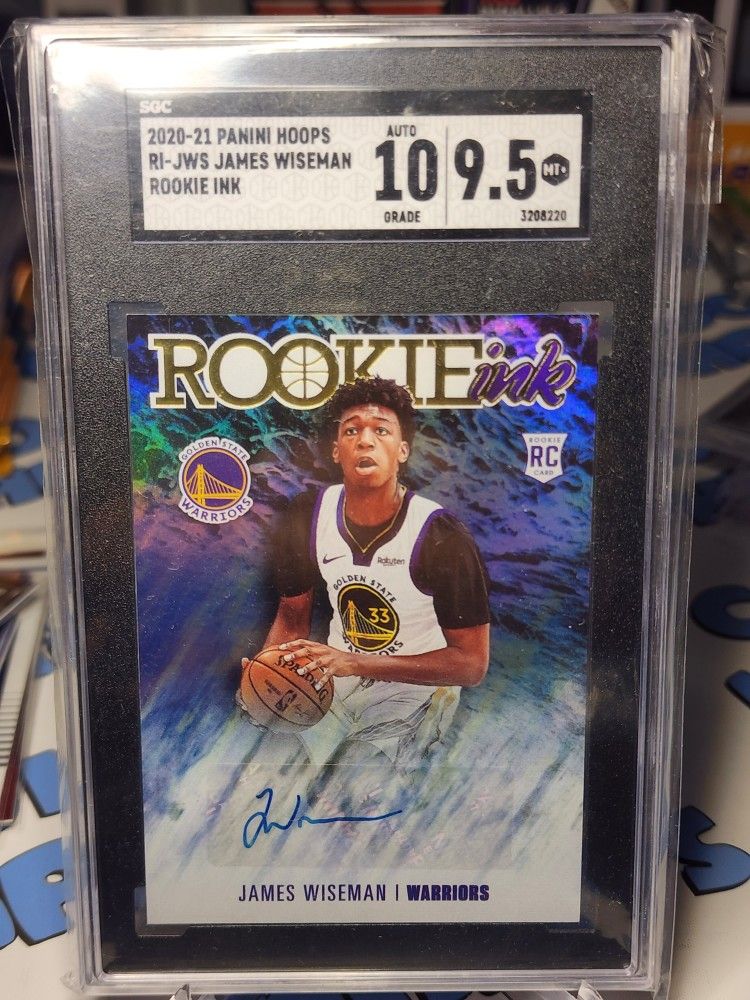 2020- 21 Panini Hoops James Wiseman Rookie Ink #RI-JWS SGC