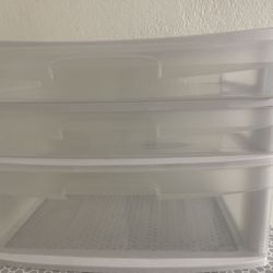 Sterilite 3-drawer Wide plastic countertop storage organizer