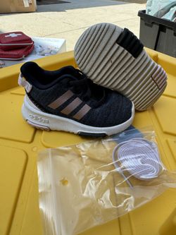 Kids Adidas Navy Blue & Purple Shoes Girls Size 4K