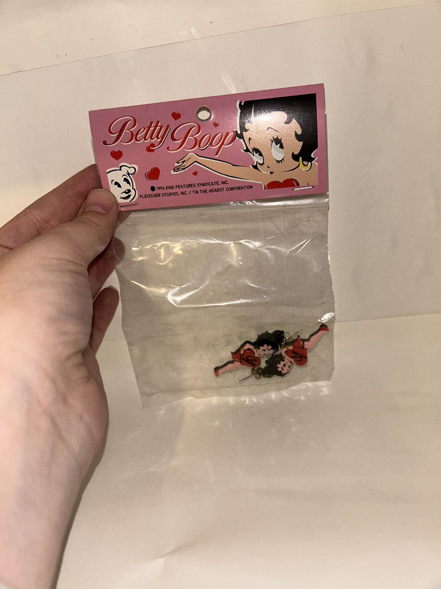 Vintage Betty Boop 1996 Love Earrings Still In Package