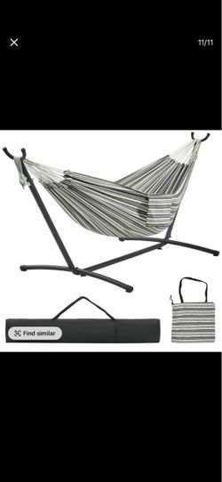 Yaheetech Double Hammock w/ Stand + Carrying Bags