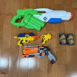 Nerf Hammer shot Blaster, 2 X-shot Guns, 2 Targets